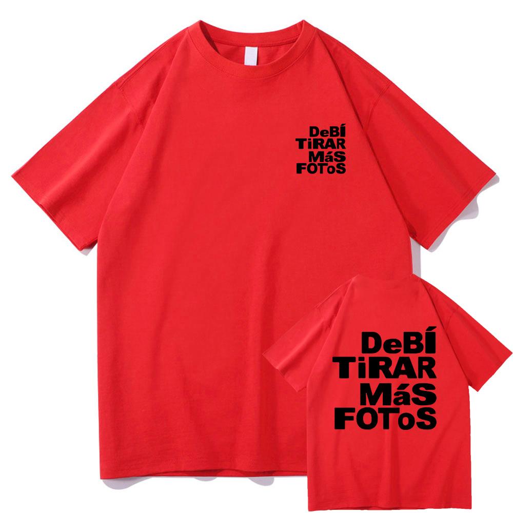 Debi Tirar Mas Fotos This Tshirt 2025 Bad Bunny New Album Men/women Clothing Harajuku Clothes Unisex Cotton Graphic T Shirts Top