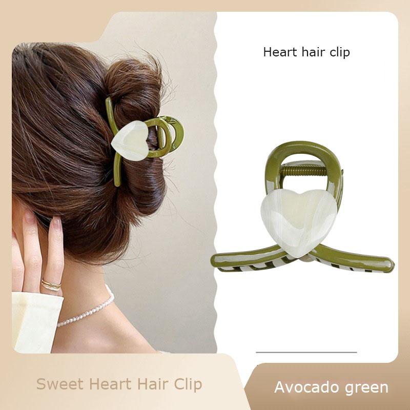 

Summer Avocado Heart Opal Shark Clip Premium Аксессуары для волос женская заколка для волос