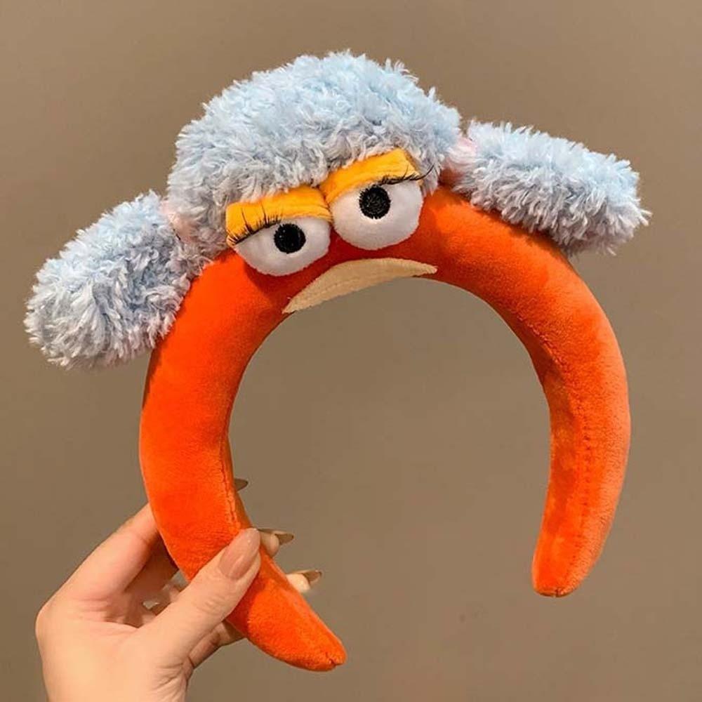 Colorful and Vibrant Big Eyes Plush Headband Hair Accessories Girls Cartoon Hairband Daily