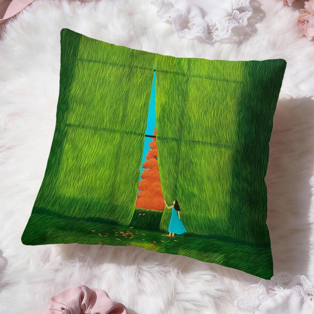 HOT M-Mulgil Kim Cushion Cover Premium Comfort Reversible Pillow Cove -Two in One Design for Any Room & Car Interior