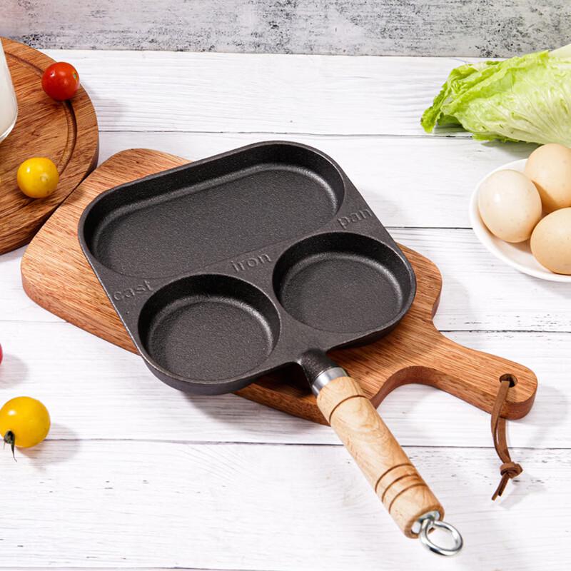 ZISIZ Cast Iron Multi-Section Breakfast Frying Pan
