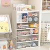 Desktop Storage Box Organizer Desk Pen Holder Transparent Stationery Drawer Storage Rack Multi-functional Student Organizing Box