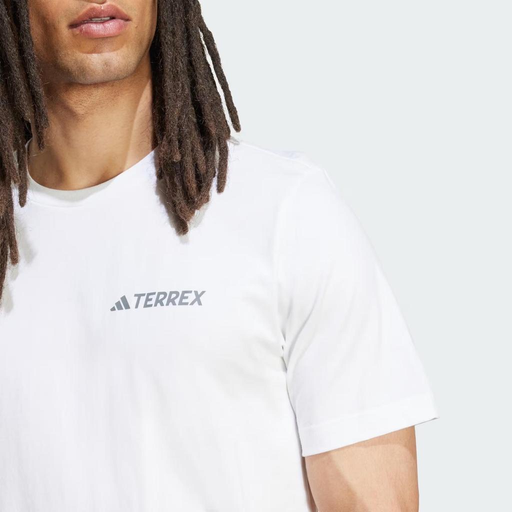 adidas TERREX Men's Graphic Short Sleeve T-Shirt White JW3559