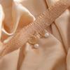 Trendy Simulation Pearl Dangle Drop Hoop Earrings Irregular Knot Studs Hypoallergenic Earrings