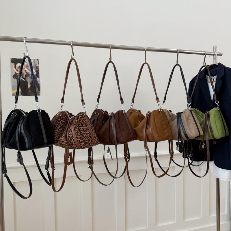 

2025 Leopard Print Large-Capacity Retro Shoulder Tote Bag for Women Coffee