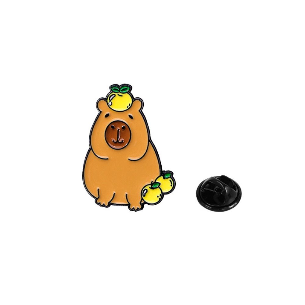 Schoolbag Decoration Waist Fastening Brooch Hat Buckle Capybara Corsage  Children