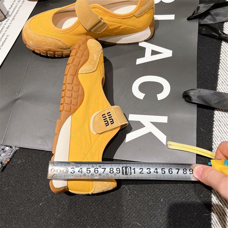 Not tired feet thick soles Velcro Mary Jane shoes women's versatile round head casual shoes one pedal retro sports shoes