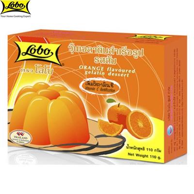 Lobo Orange Flavoured Gelatin Dessert, Makes 2 Servings, Thai Dessert, 110 G