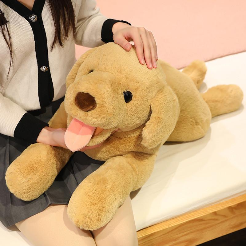 Plush Labrador Dog Toy With Prone Posture Design For Children And Sleep Comfort