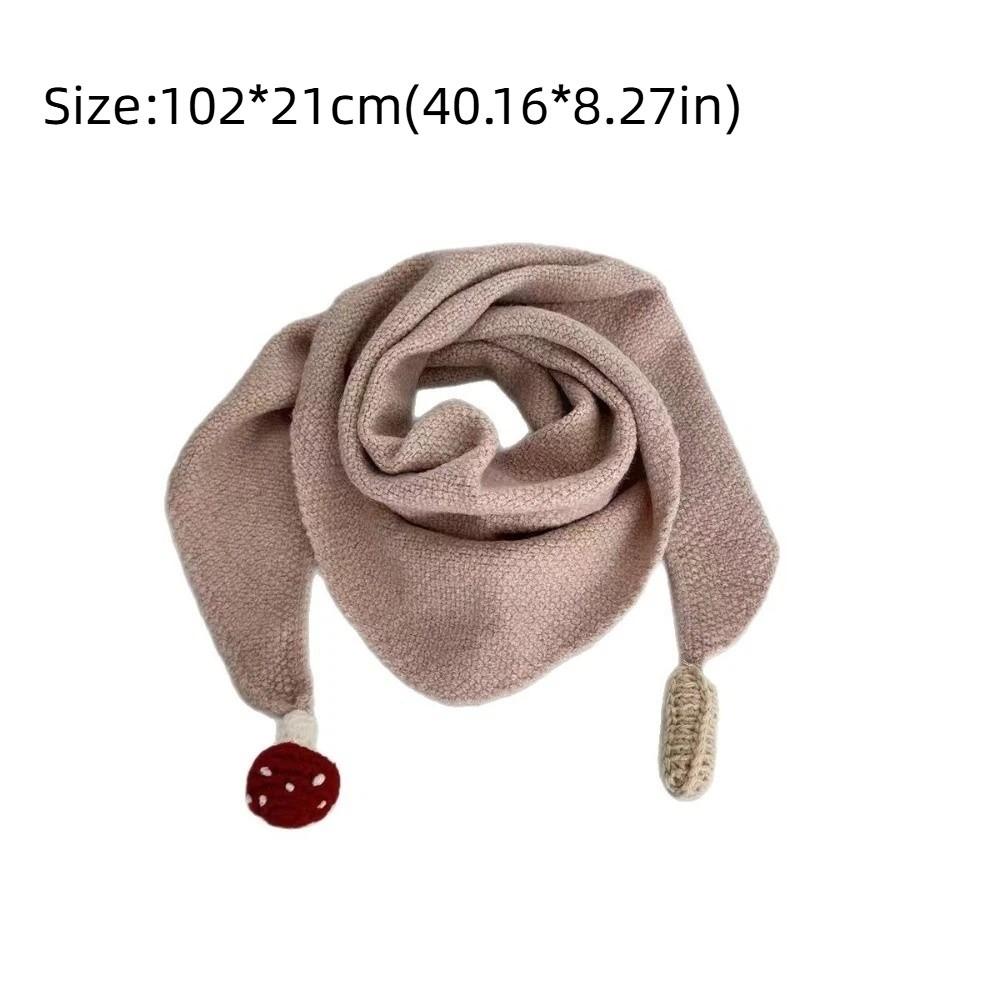 Soft Cotton Triangle Scarf Thicken Thermal Neckerchief Cute Winter Autumn Scarf Toddlers