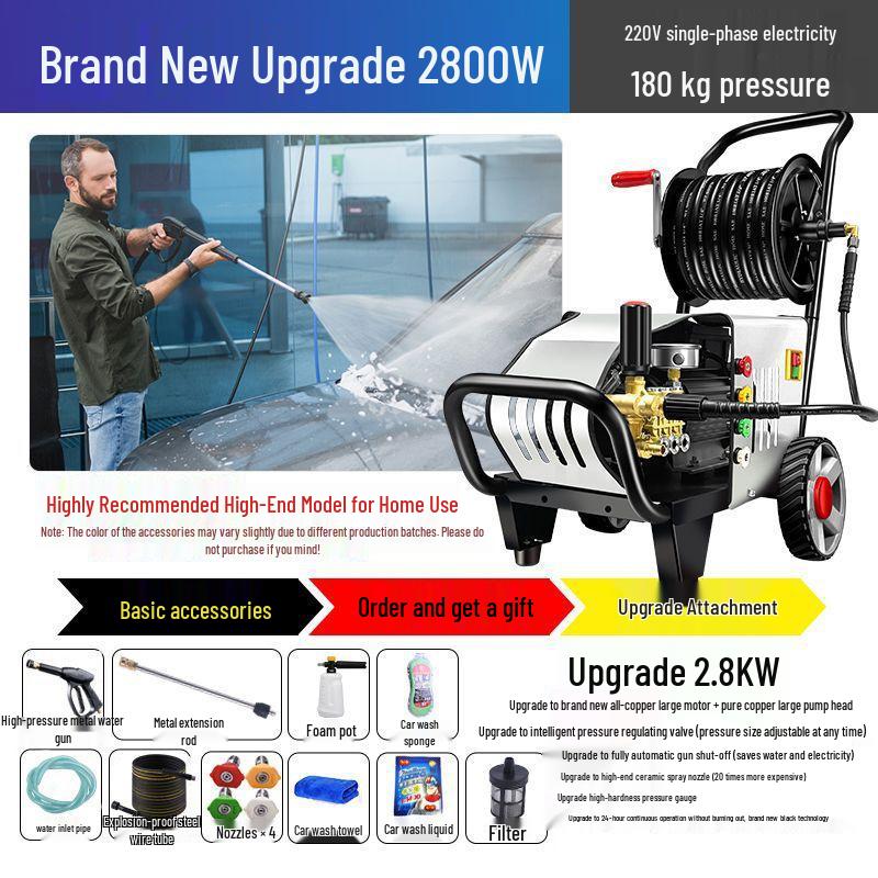1200kg High-Pressure Car Washer with Powerful Water Pump and Brush
