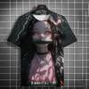Men's and Womens Summer Fashion High Quality 3d Printing Anime Print T-shirt Casual Polyester Round Neck Casual Short Sleeve