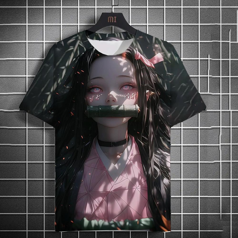 Men's and Womens Summer Fashion High Quality 3d Printing Anime Print T-shirt Casual Polyester Round Neck Casual Short Sleeve