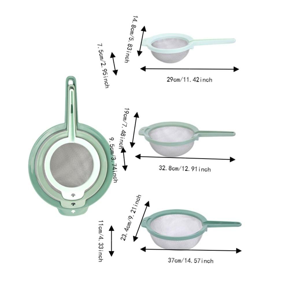 Handheld Flour Sifter Set Fine Mesh Kitchen Strainer Kitchen Filter Flour Sieve Juice
