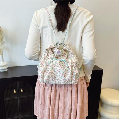 Sac à dos floral printemps et été nouveau sac à main doux et frais grande capacité sac à bandoulière sac léger multifonctionnel