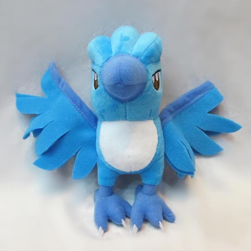 Rozkošný 7" Articuno Pokemon Roztomilá měkká plyšová prstová plyšová hračka pro potěšení dětí