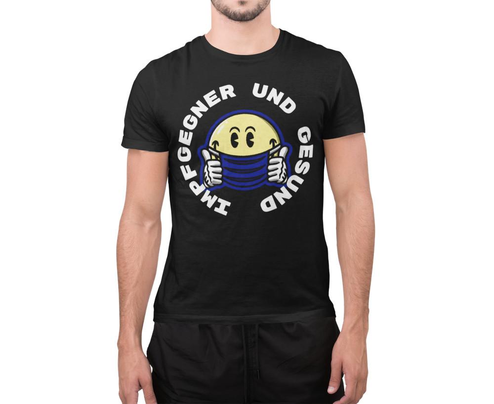 

Unvaccinated Healthy T-Shirt Anti Vaccine Sayings Anti Syringe Lockdown Against Corona M