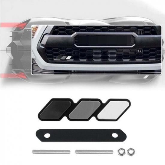 For Toyota Tacoma 4Runner Tundra Grey Color Front Grille Cover Badge Emblem