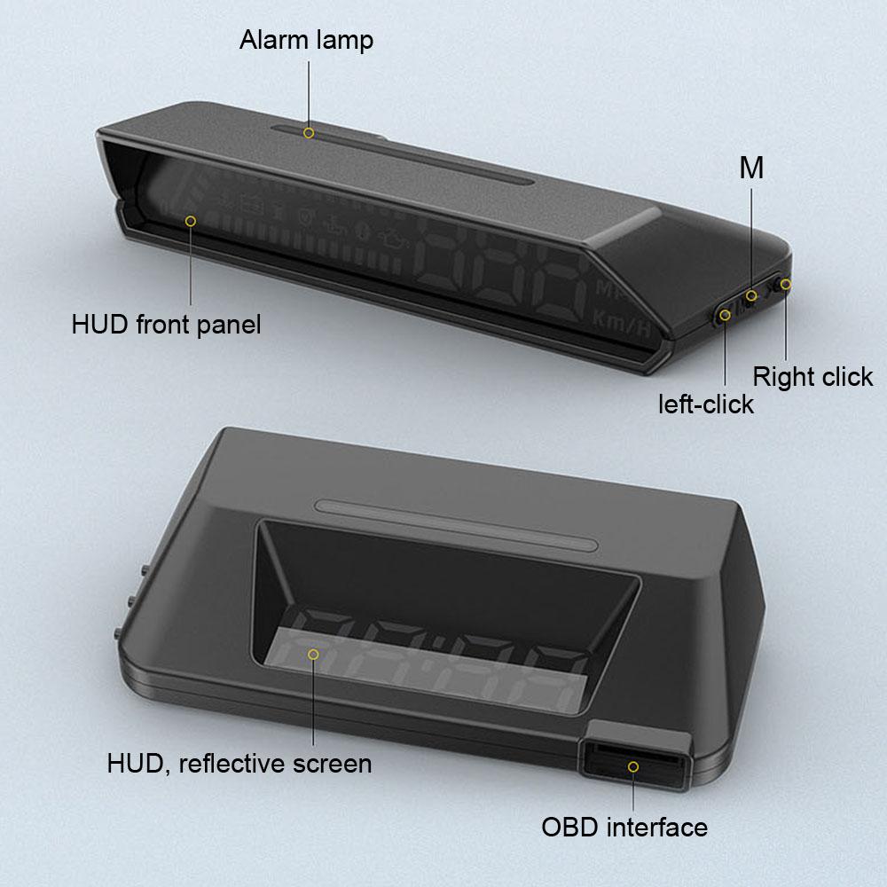 Water Temp S100 HUD Speed Projector Digital Display Overspeed Multifunctional Voltage Car Head Up Display Security Alarm