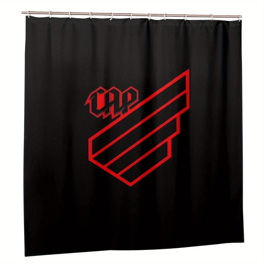 Edit Athletico Paranaense Removable Polyester Fiber Bathroom Decor, Fashionable Knit Weave Curtain with Grommets, Machine Washab