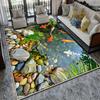 VIKAMA Non‑slip Washable 3D Optical Illusion Koi Fish Rug, Soft Anti‑wear Floor Mat for Living Room Bedroom 200x300cm