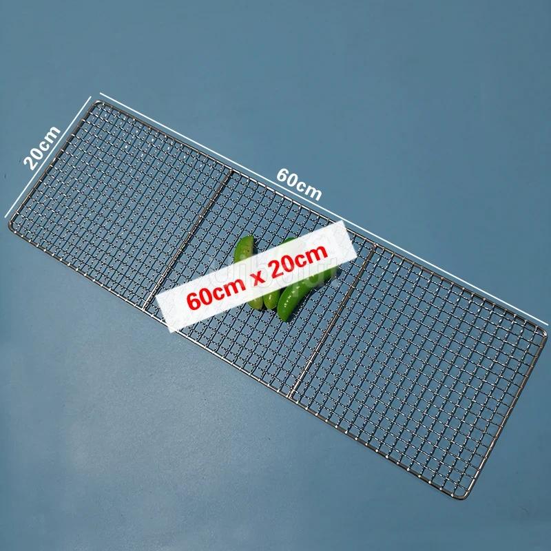 304 Edelstahlnetz BBQ-Grill Antihaft-Grillmatte Gitter rechteckig BBQ-Grill Grillnetz Grillnetz Grillwerkzeuge-B