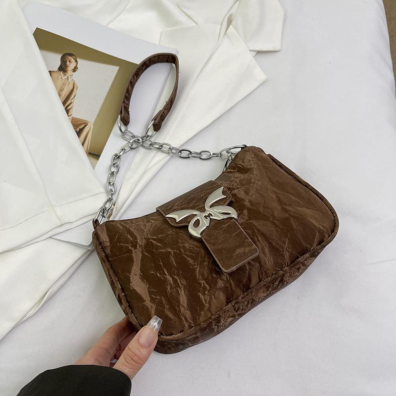 

Foreign style retro underarm messenger bag simple small square bag 2024 summer new fashion design shoulder bag messenger bag