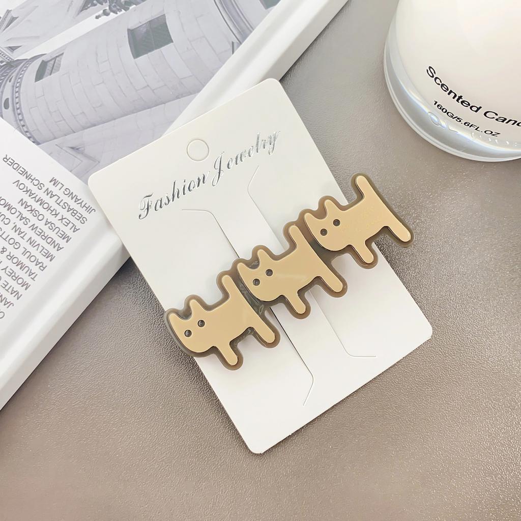 Koreanischer Haarclip, 6,5 cm, mit Essigsäure-Wassertropfen-Design, im Retro-Stil, niedlicher Katzen-Haarclip für süße Mädchen