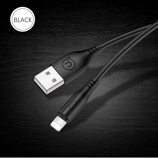 USAMS Cable U18 Lightning 2A Fast Charge1m Black/black SJ266USB01 (US-SJ266)