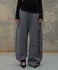 ROCKCAKE Lettering Wide Curved Jogger - Gray