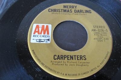 7-Zoll-Schallplatte CARPENTERS Merry Christmas Darling AM1236S AM 1970 Kanada Rock Gebraucht