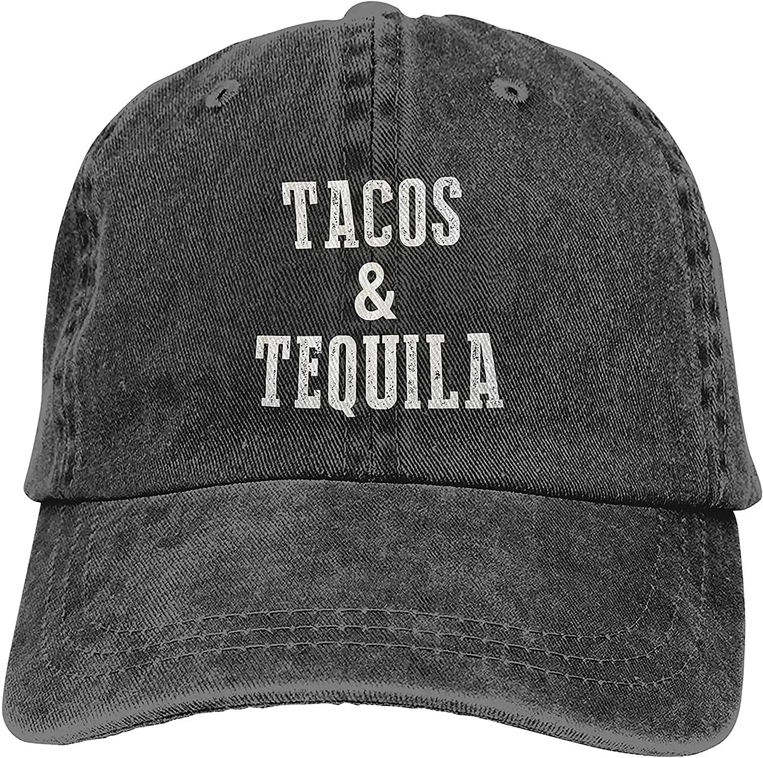 Джинсовая кепка Tacos&Tequila бейсболка Dad Hat Classic Регулируемая спортивная кепка для мужчин и женщин черная кепка Snapback One Size