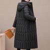 Fashion Middle Age Women's Winter Parka Hooded Casual Warm Long Coats Thick Women Jackets