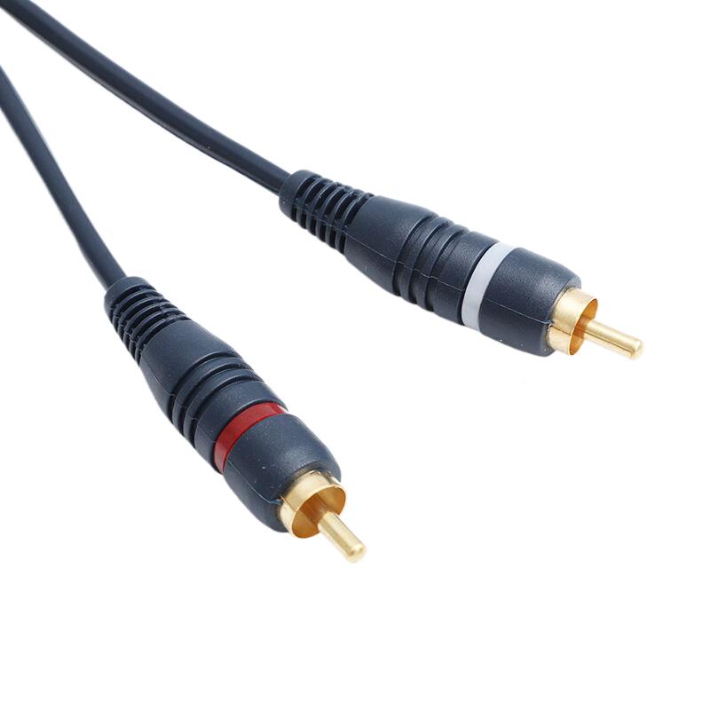 Distributor Converter Speaker Gold Cable Cord Line Cooper Wire 2 Rca Female To 1 Rca Male Splitter Cable Audio Splitter