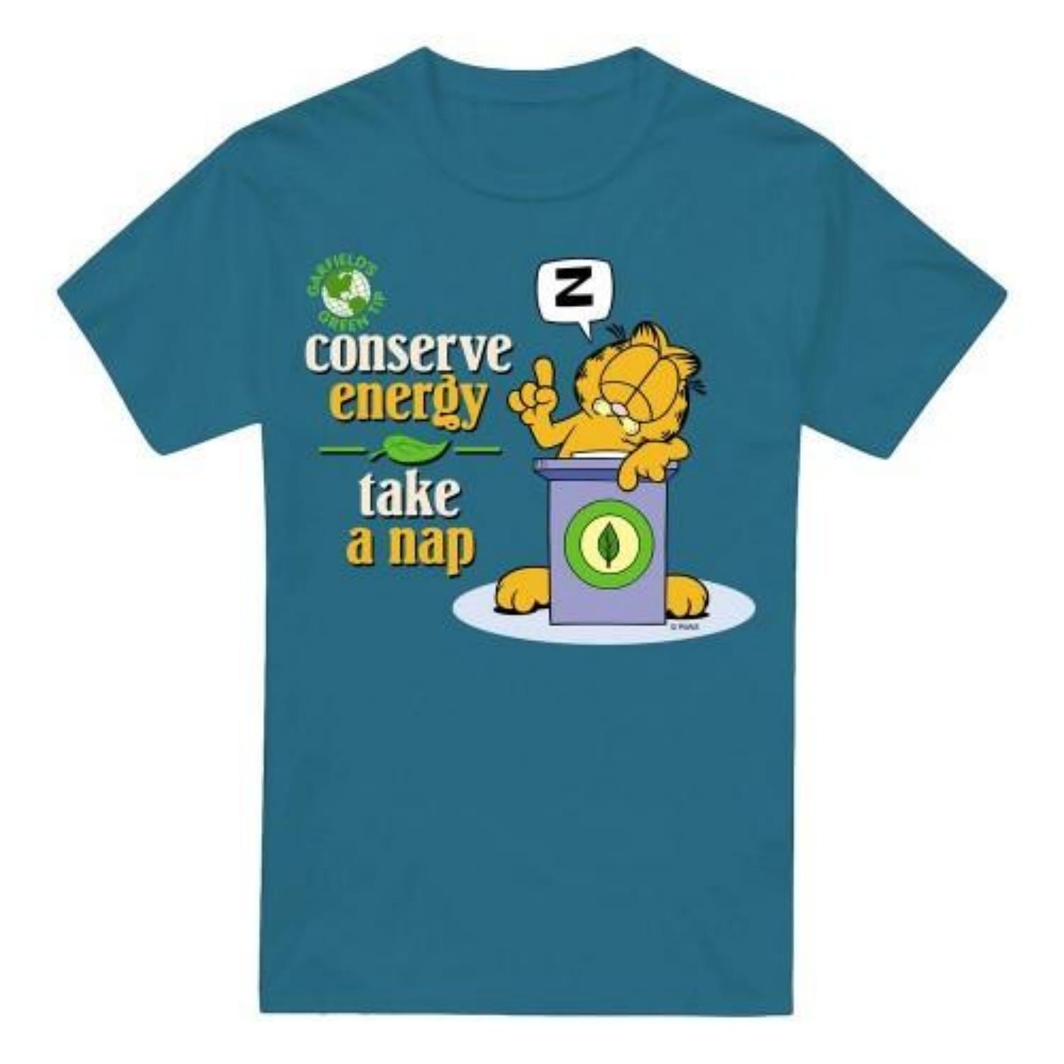 Garfield Mens Conserve Energy T-Shirt S чёрный