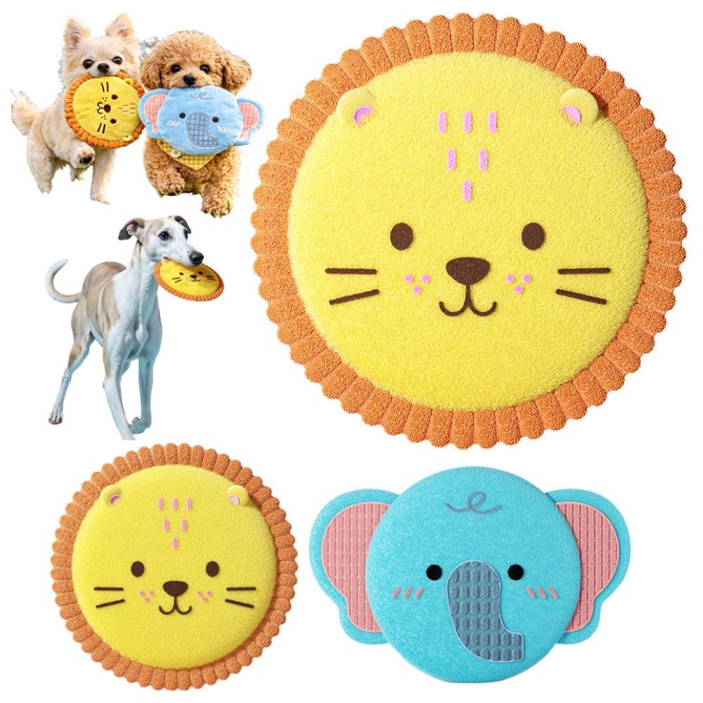 Cartoon Interactive Dog Throw Toy Soft Puppy Chew Toy Pet Accessories Pet Squeak Toy  Outdoor Sport