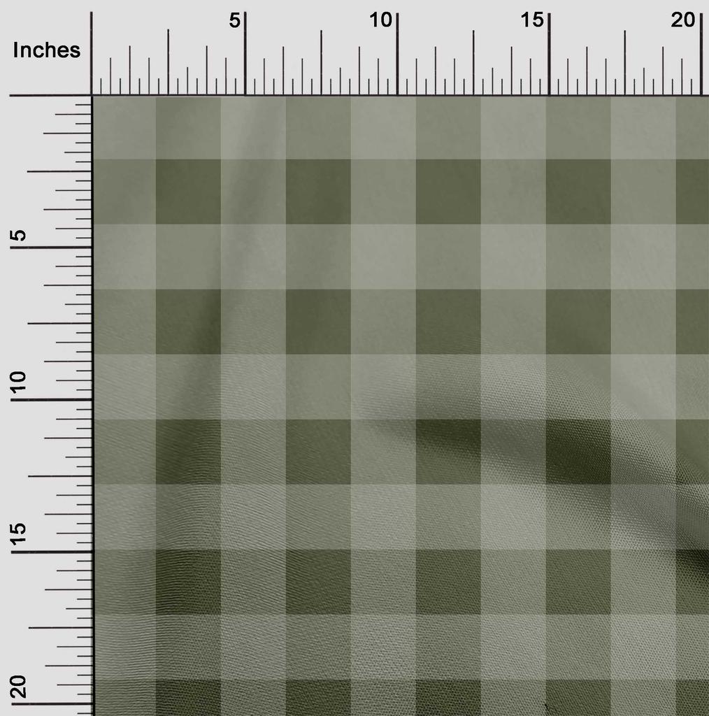 oneOone Cotton Flex Fabric Gingham Check Print Sewing Fabric BTY 40 Inch