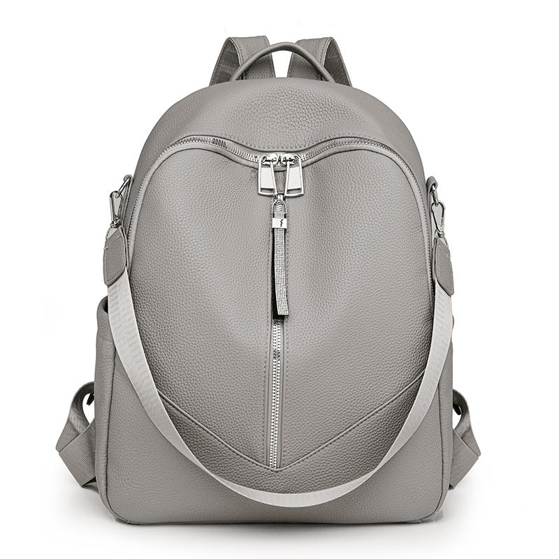 Neuer PU-Leder-Rucksack für Damen Wasserdichte Laptoptasche Lässiger Tagesrucksack Schule College Umhängetasche Reise Rucksack Leicht