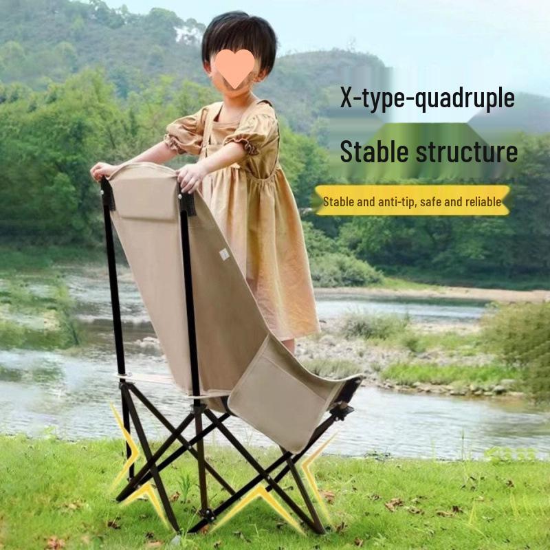 Moon Portable Folding Outdoor Chair with Backrest for Camping, Fishing, Picnic & Sketching