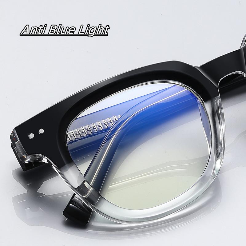 New Square Glasses Frame Photochromic Anti Blue Light Computer Reading Glasses For Men Prescription Glasses Women Eyewear