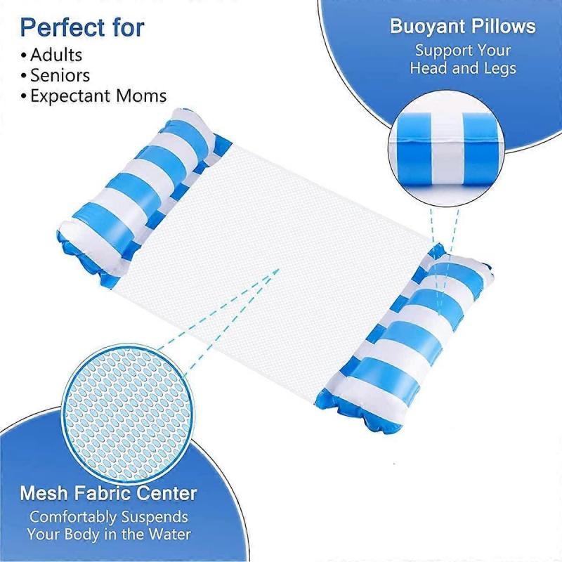 Water Hammock, Inflatable Floating Bed, Pool Lounger Float Hammock, Inflatable Swimming Pool Float Hammock for Adults