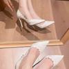 Fashion Pointed Mouth Light -mouth Lace Single Shoe Net Gauze Hollow Wedding Shoes Fine Heel Banquet Thin Heels Banquet Pointed Pumps