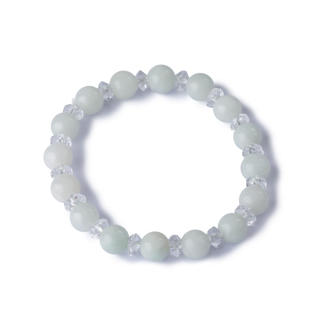 15cm Itoigawa Natural Jadeite White with Japanese National Jomon Power Stone Jadeite Workshop Special Paulownia Wood Quality Guarantee ABR0896 (8mm