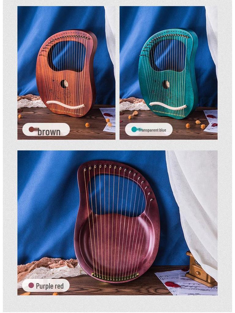 19-Tone Mini Lyre Harp - Beginner's Instrument