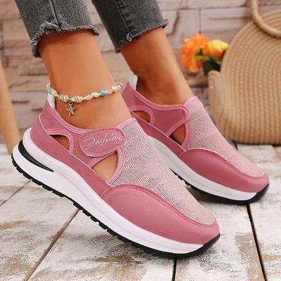 Frühling Sommer Damen Casual Plateau Sneaker Leicht Rutschfest Sportschuhe für Damen 2025 Mesh Atmungsaktiv Vulkanisierte Schuhe