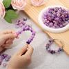 10/20/30 Stück Lila Europäische Großlochperle Schmuckherstellung Großloch Intervall Harz Handwerksperle Anhänger Armbandherstellung Halskette Stift DIY Handwerk