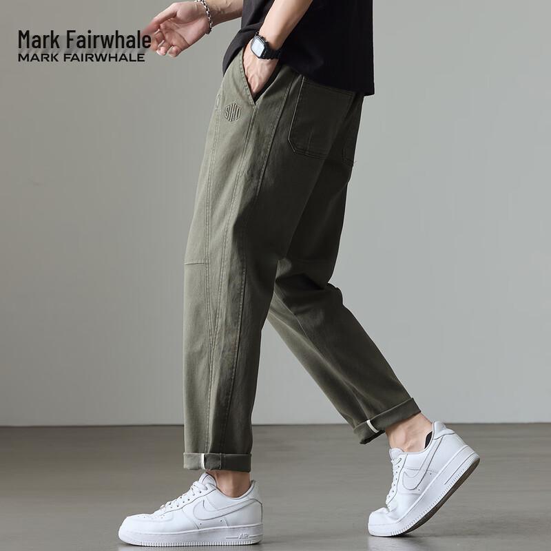 Mark Fairwhale Men's Cotton Blend Casual Elastic Waist Pants