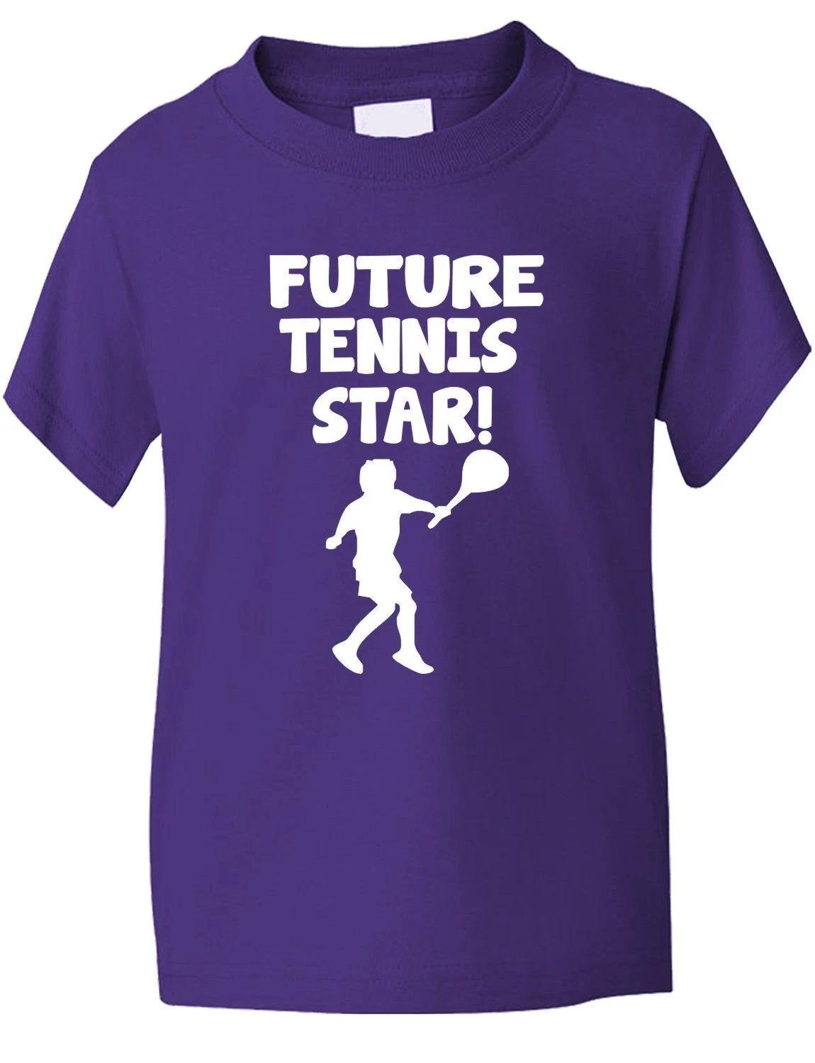 

Future Tennis Star Sport Funny Boys Girls T-Shirt Birthday Gift Age 1-13 S