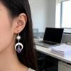 Natural Quartz Crystal Pendant Earrings With Geometric Design For Fashion Ol Style