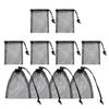 Practical Fabric Storage Set Of 10 Strong Airy Nylon Bags For Gym Cosmetics Personal Items